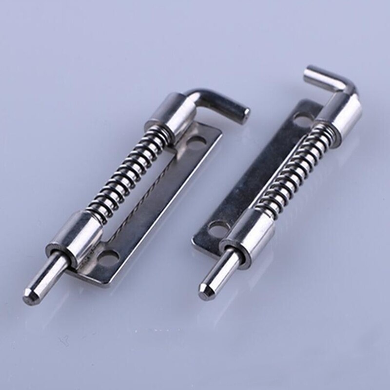 Stainless Steel Door Bolts Narrow-edge Perforated Spring Industrial Cabinet Flat Welding Power Distribution Cabinet Door Latch