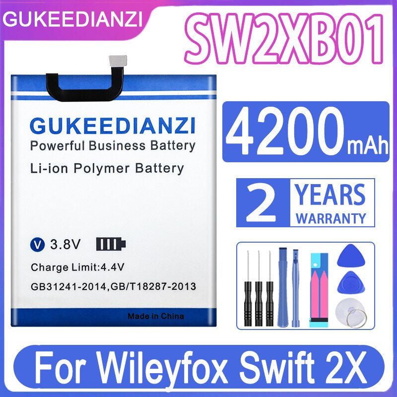 High Capacity GUKEEDIANZI Battery SW2XB01 SWB0115 SWB0116 For Wileyfox Swift 2X 2 /2 Plus 2Plus Replacement Batteries