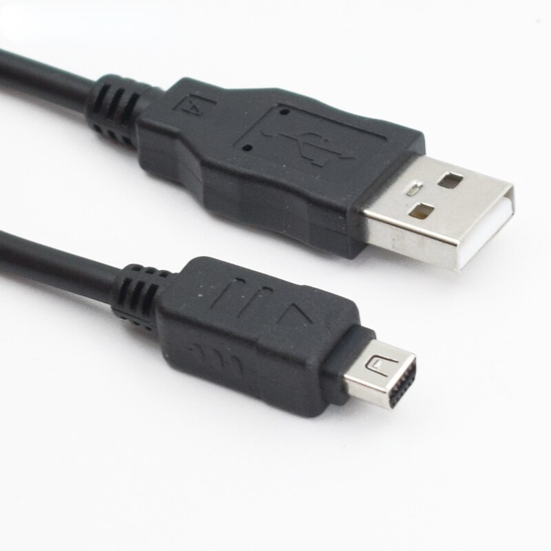 Câble de données pour appareil photo numérique Olympus CB-USB5/CB-USB6, câble USB à 12 broches, 1.5m, en cuivre pur avec anneau magnétique