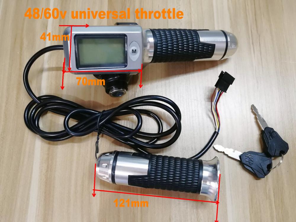 Speedometer/Odometer+Throttle+Lcd Display36v48v60v+Lock/Cruise+Battery Indicator Electric Scooter Bike MTB Tricycle DIY Part