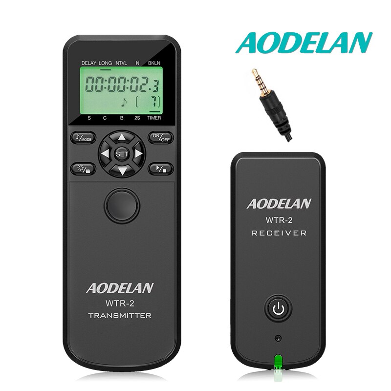 AODELAN-mando a distancia inalámbrico con temporizador, Cable disparador para cámara Canon, Nikon y Sony, C6, C8, N8, N10, S6, S8, O6, P6: WTR-2-P6
