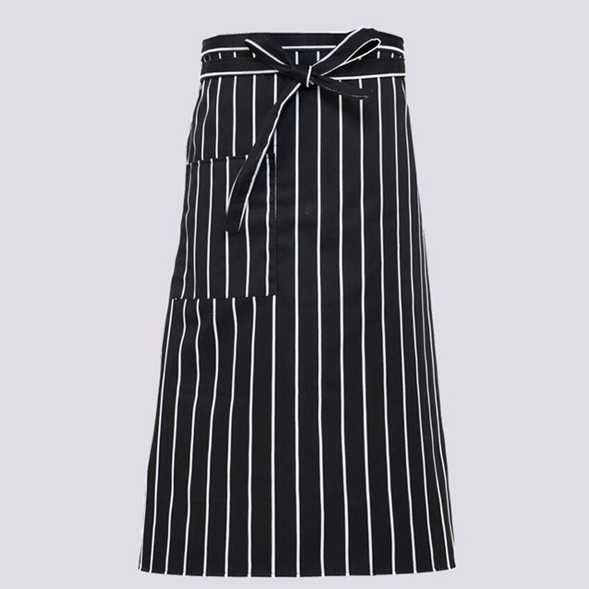 Ober keukenkleding heren chef-kok uniform polyester gestreept dames serveerster restaurant kok kostuums café zak chef-kok schorten