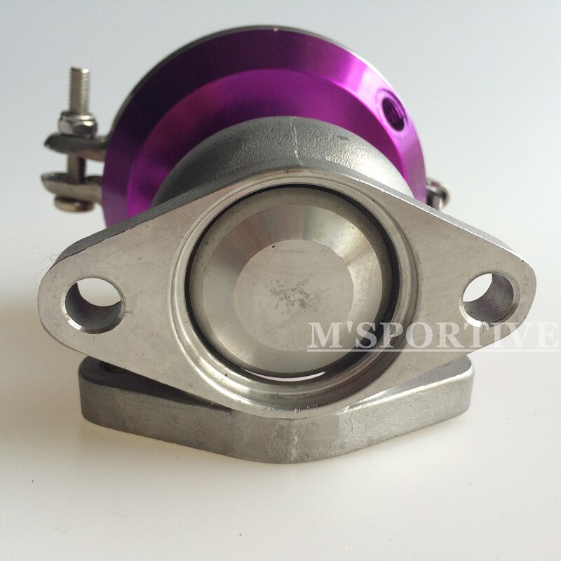 M'SPORTIVE-EXTERNAL 38MM TURBO MANIFOLD V-BAND Purple WASTEGATE EXHAUST+8 PSI SPRING Purple
