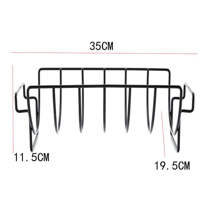 Rib Plank Stand Non Stick Outdoor Thuis Reis Party Grillen Bbq Kip Rundvlees Ribben Rack Rvs Stand Steak Opslag houder