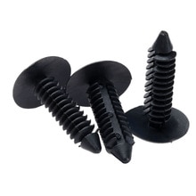 50Pc Auto Fastener 6.4mm Hole Plastic Rivet Engine Cover Bumper Hood Fender Splash Guard Retainer Clips Car Door Trim Panel Clip