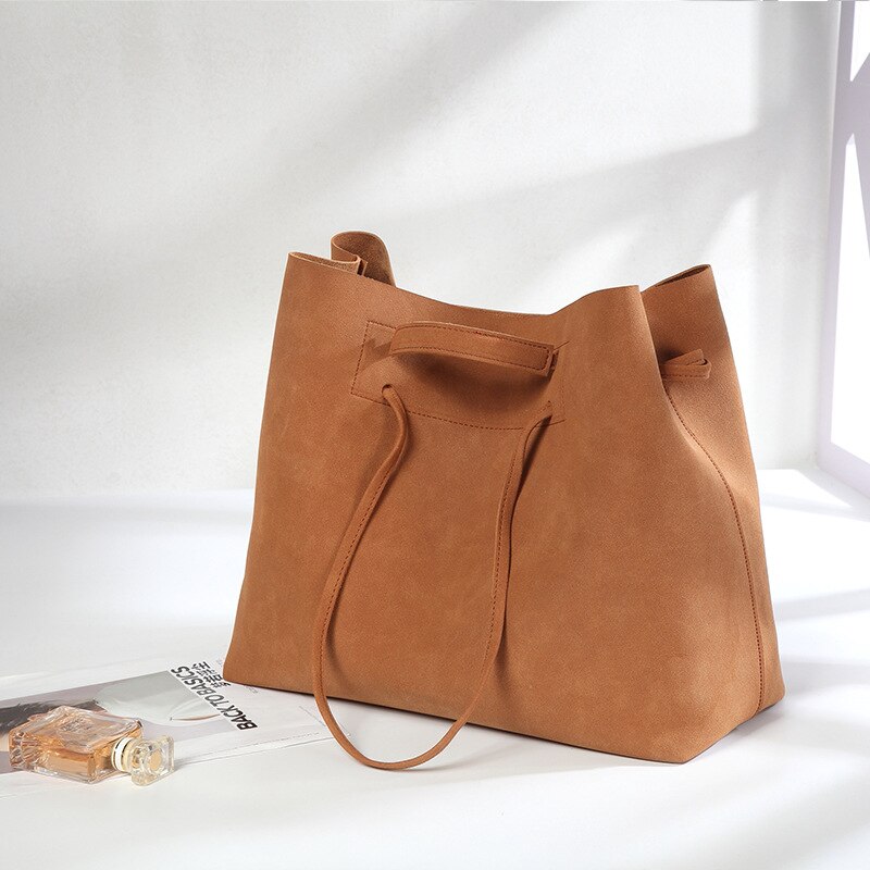 Sac de seaux en cuir mat décontracté pour femmes sacs à main de concepteur sacs de messager d'épaule d'unité centrale de luxe grande capacité fourre-tout sacs à main de dame