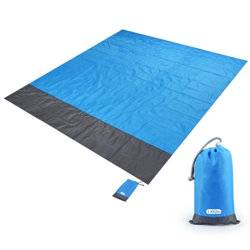 Couverture de plage à poches étanches 2x2.1 m, matelas pliant, Portable et léger, tapis de pique-nique en plein air,