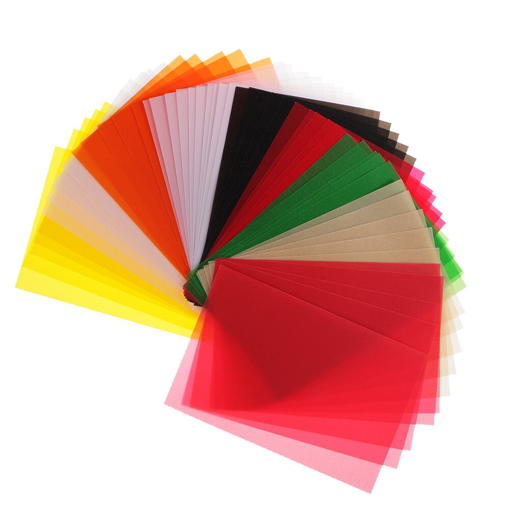 50 stuks 15x10cm Gekleurde Doorschijnende Tracing Papers voor DIY Kaartmaken