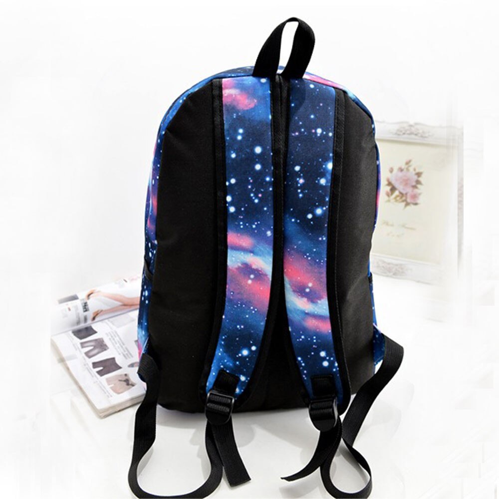 Galaxy Rugzakken Voor Vrouwen Unisex Rugzak Canvas Leisure Schooltas Vrouwelijke Mannen Casual Dubbele Schoudertassen Grote