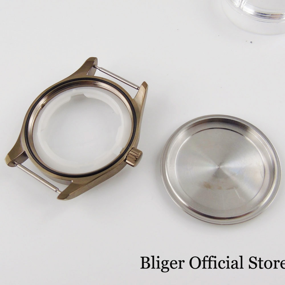 Bronzed Coated Automatic Watch Case Watch Dial Watch Needles fit NH35 NH35A Movement Solid Backcover