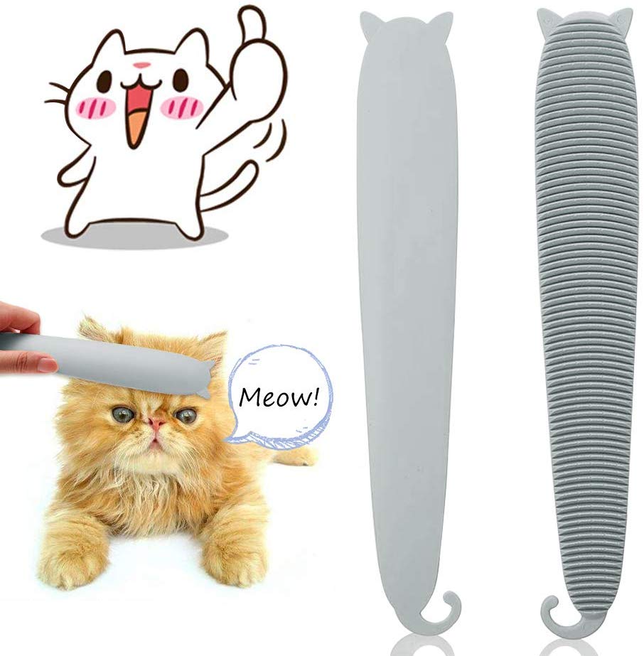 Gato mascotas cepillo gato lengua peine para el masaje y derramamiento de gato lengua cepillo para gatos y perros con pelo largo o corto