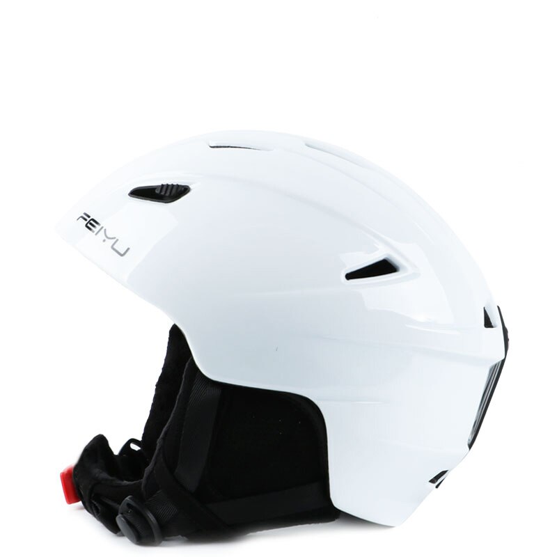 Integral geformten Ski Helm Männer Frauen Skating Sport Schutz Helm Erwachsene Snowboard Schneemobil Skateboard Skifahren Helm: bright white / L