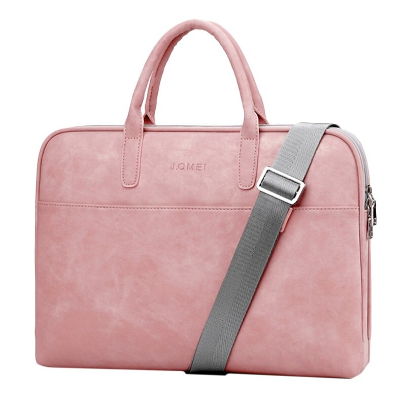 Maletin Mujer 13 14 15 15.6 Inch Laptop Bag Women Mala Computador Senhora Business Bag for Women Office Notebook Tablet Bag: 15 inch pink