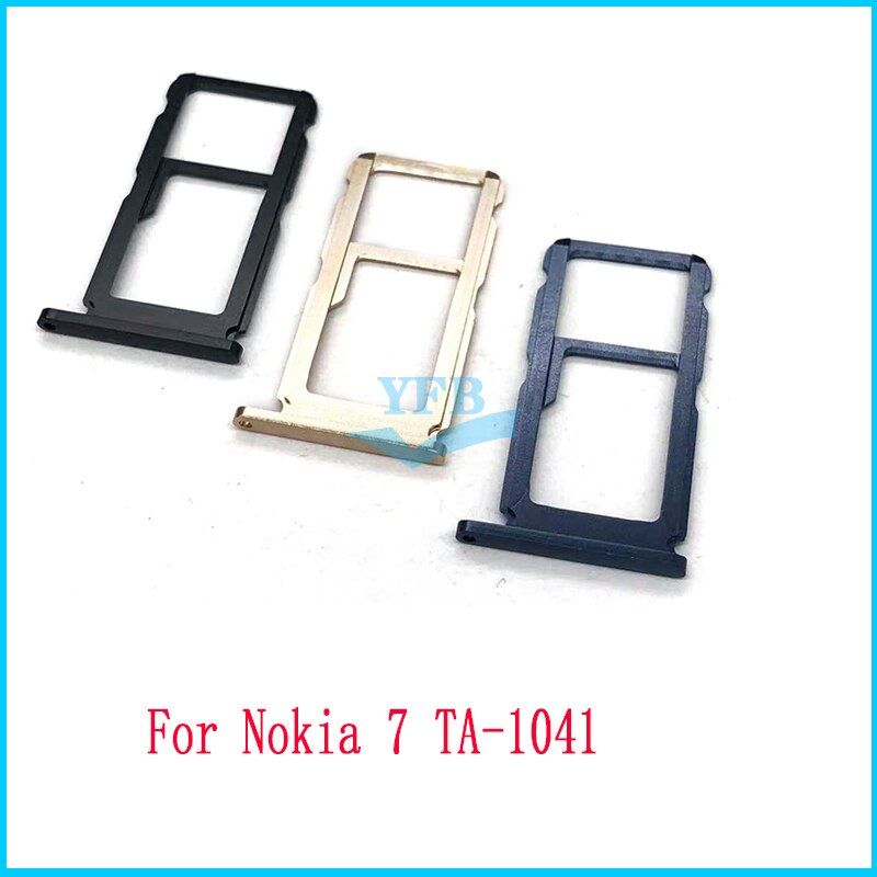Sim Card Tray Holder For Nokia 7 7.1 7.2 SD Memory Reader Socket Adapter Replacement Parts: 7 blue