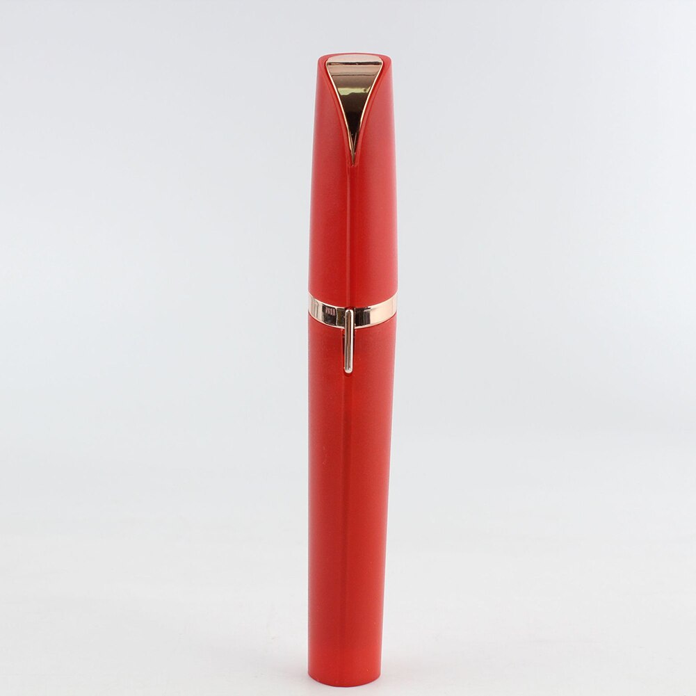 Portable 2 In 1 Elektrische Epilator Wenkbrauw Trimmer Vrouwelijke Body Facial Lipstick Vorm Ontharing Vrouwen Pijnloos Scheermes Scheerapparaat: Red-USB