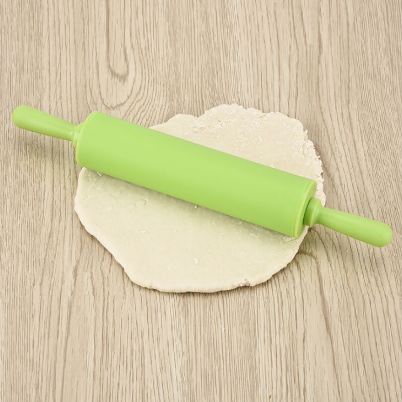 Silicone Rolling Pins Non-stick Bakvormen Fondant Rolling Pin met Plastic Handvat Gebak Gereedschap * NF