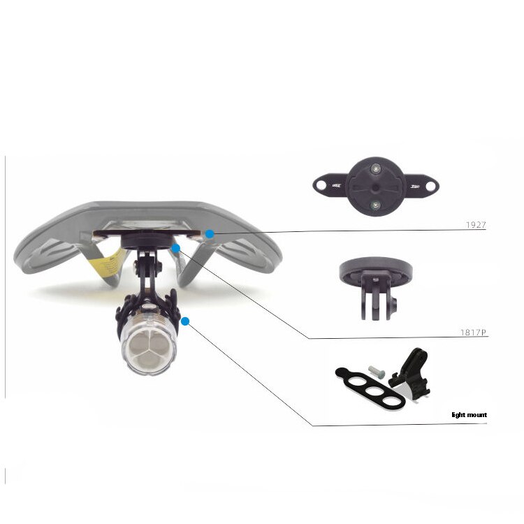 Trigo Alloy Cycling Sport Camera Mount Headlight Holder for Power Saddle TT Triathlon fit GOPRO Hero Cameras Bicycle Accessories: 1927 PRO light mount