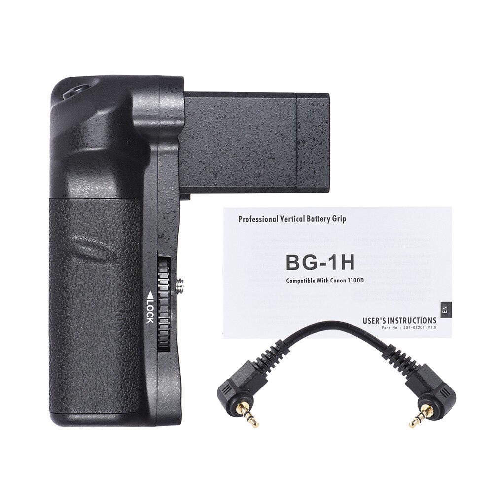 Andoer BG-1H Vertical Battery Grip Compatible with 2 * LP-E10 Battery for Canon EOS 1100D 1200D 1300D Rebel T3 5 T6 kiss X50 X70