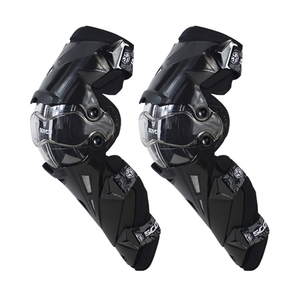 HEROBIKER-rodilleras de motocicleta todoterreno, protector de rodilla para patinaje y Motocross, equipo de protección: K12 Black