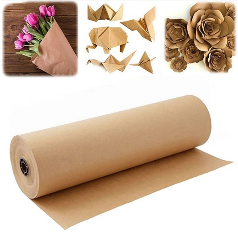 30 Meters Kraft Wrapping Paper Roll For Wedding Birthday Party Flower Poster Wrapping Parcel Packing Art Craft Materials