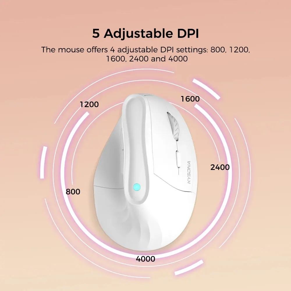 Wireless Vertical Mouse USB 2.4G Wireless Mice Ergonomic Bluetooth Gaming Mouse AAA battery Mice 4000DPI For Laptops PC