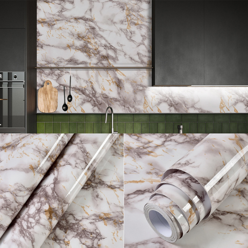40cm kitchen self-adhesive wallpaper cabinet countertop contact paper PVC waterproof and oil-proof wallpaper wall sticker