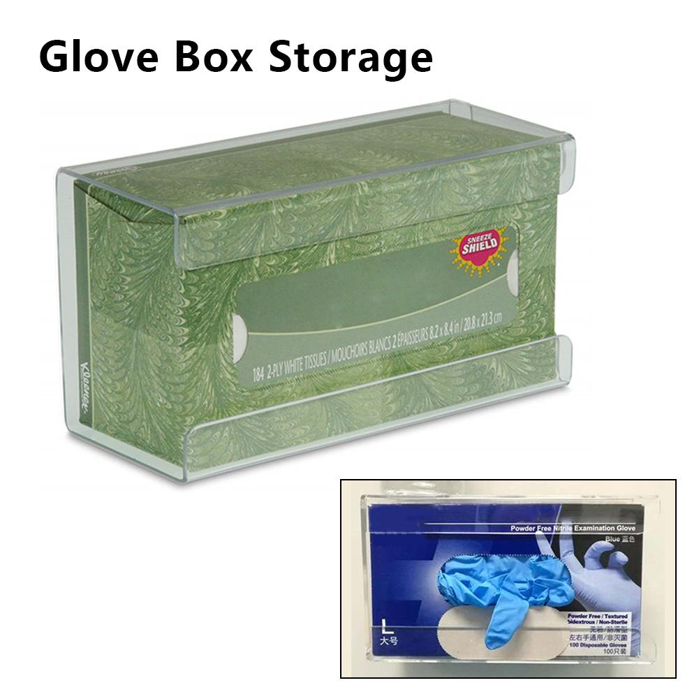 Glove Box Storage Labor Insurance Gloves Display Box l Tissue Box Acrylic Glove Dispenser Wall Mountable Tissue Box Holder: Default Title