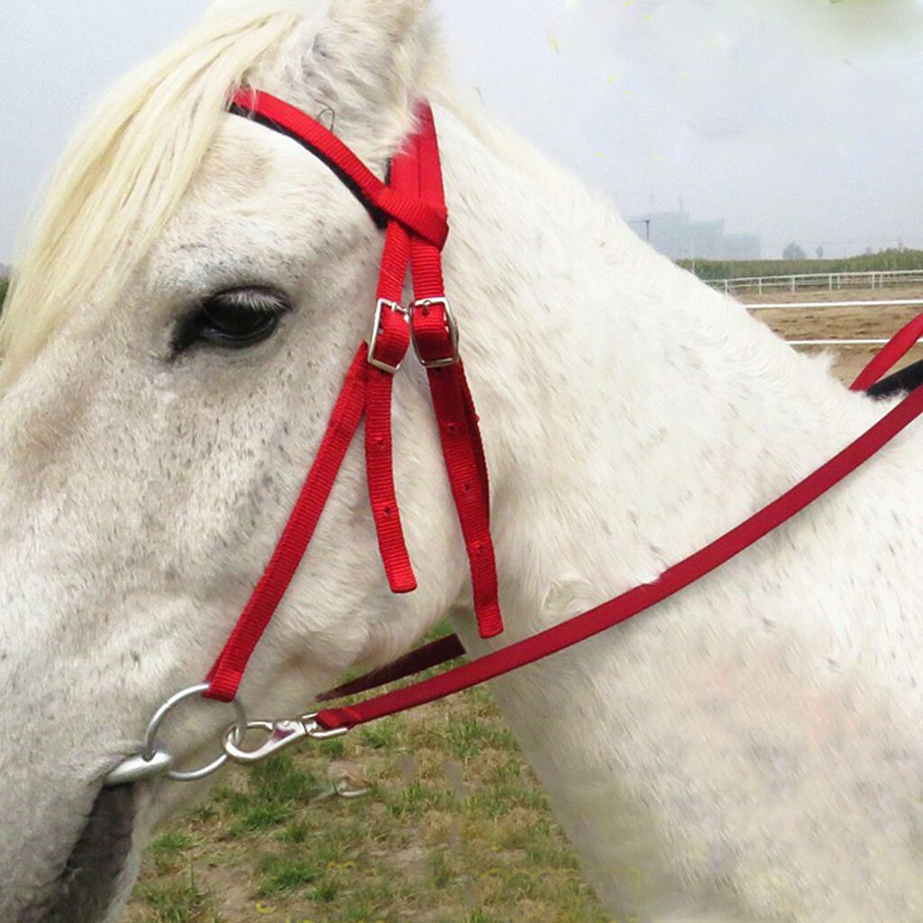 Aftagelig snaffle nylon bånd fleece indpakket svamp pude beskyttende hest udstyr hest hovedtøj tøjler: Gul