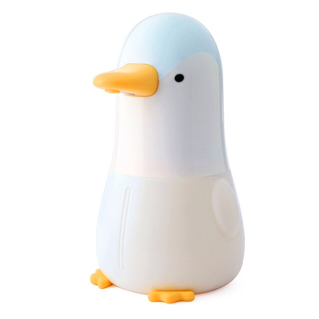 D2 Cute Penguins Automatic Soap Dispensers Child Liquid Soap Dispenser Kitchen Bathroom Touchless Induction Foam Antiseptic Hand: Blue penguin