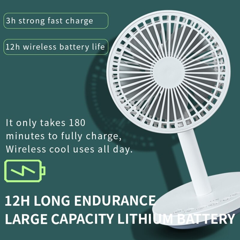 6 Adjustable Speed Oscillating Fan Household Mini Desktop Cooling Fan Summer Home Office Temperature Decreasing Fan