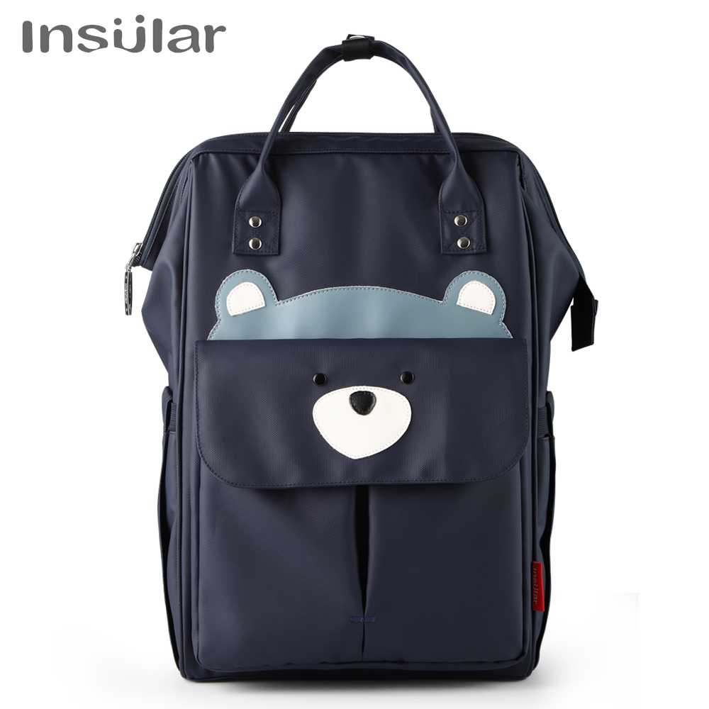 INSULAR diaper bag Multifunctional Mummy Backpack Handheld Large Capacity Baby bag Mummy Maternity Nappy Bag