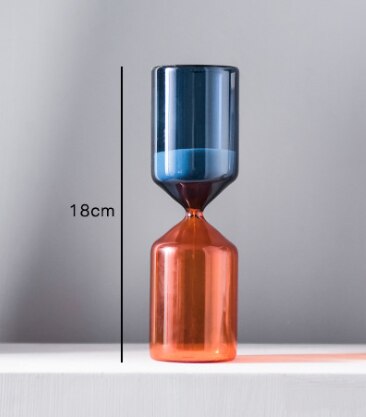 5/15/30/60 minutter to farver blå glas timeglas sand timer hjem kaffebar dekoration pynt studerende fødselsdag: D 30 minutter