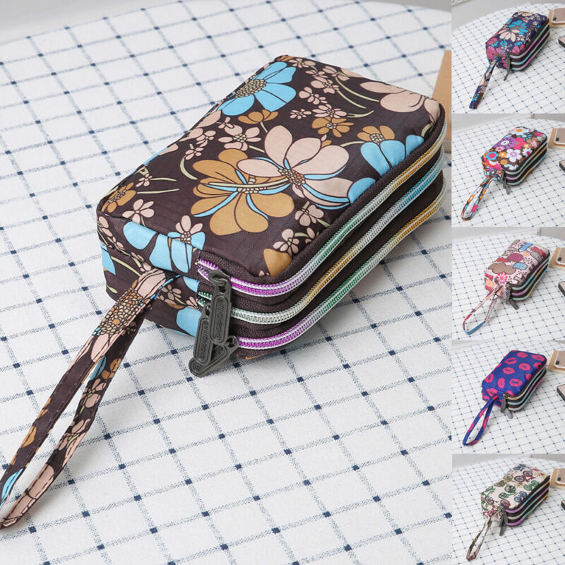 Portefeuilles en toile étanche pour femmes, portefeuilles pour téléphone, étui à poignet, pochette, sacs de maquillage et cosmétiques