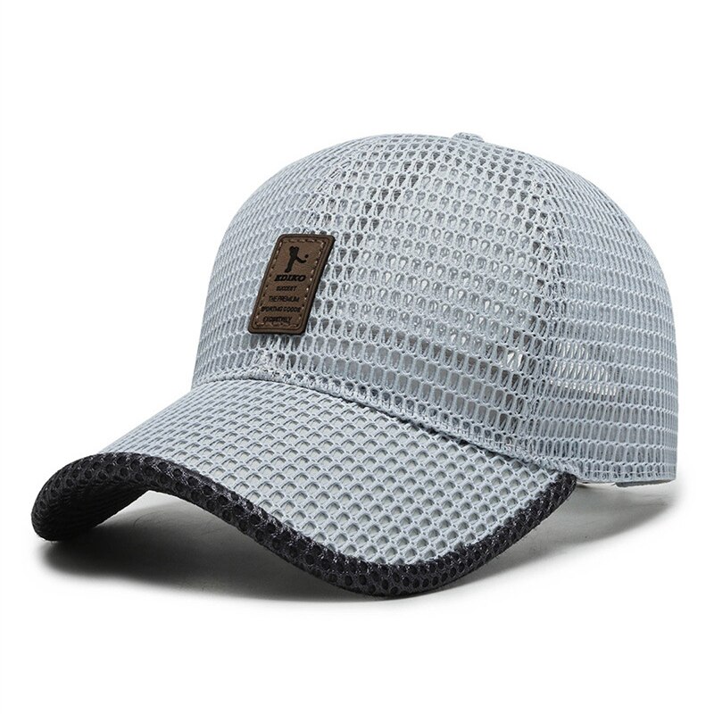 [NORTHWOOD] lato siatka czapka z daszkiem dla mężczyzn kobiety kapelusz wędkarski słońce czapki z daszkiem kości Casquette Homme tata kapelusz: lekki szary