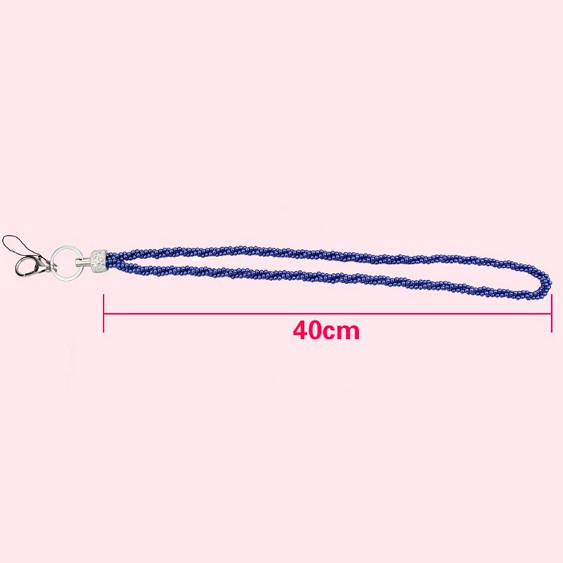 Draagbare Kaart Pak Touw Universele Pearl Lanyard Mobiele Telefoon Nekkoord Mode Lanyard Sleutelhouder Strass Lanyard
