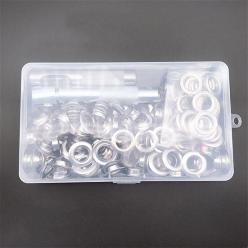 100Pcs Punch Grommets And Tarpaulin Awning Tent Tarp Repair Kit Hole Eyelet