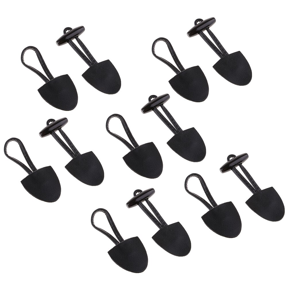 12x Hoorn Toggle Sluiting Sluiting Kleding Kledingstuk Ornamenten Fasteners Black