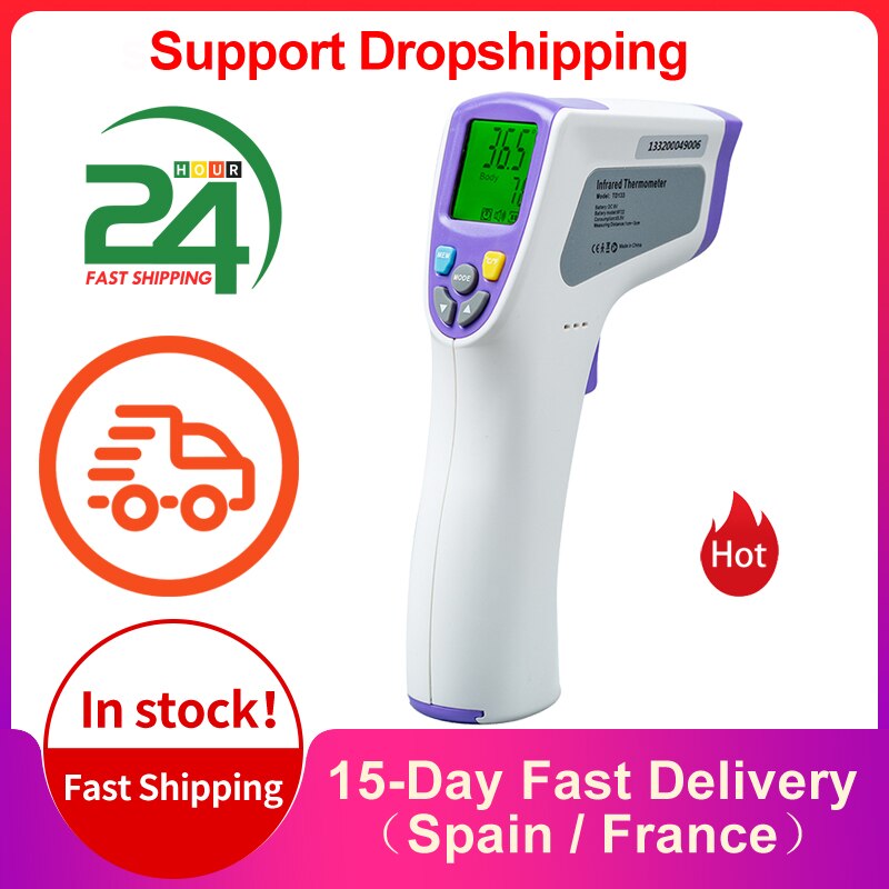 Thermometer Infrared Digital LCD Body Measurement Forehead Ear Non-Contact IR Thermometer Fever Measure Tool for Baby Adult