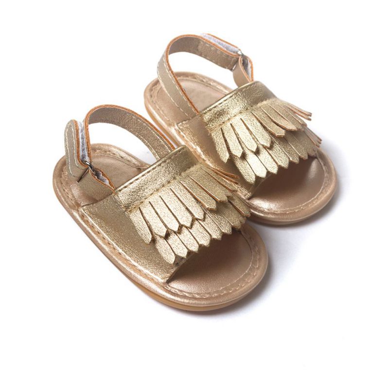 Sandalias informales con flecos de Pu para niña, de verano, de 0 a 18M