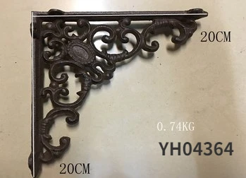 European-style Cast Iron Angle Support Rack Storage Rack Trig Iron Art Home Decoration Variety of Options: Light Grey