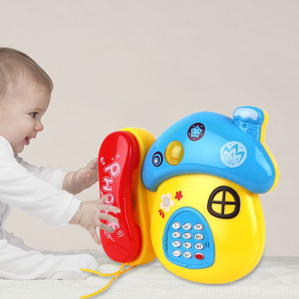 1Pc Willekeurige Kleur Kinderen Kids Mini Kleurrijke Elektrische Muziek Telefoon Klinkt Speelgoed