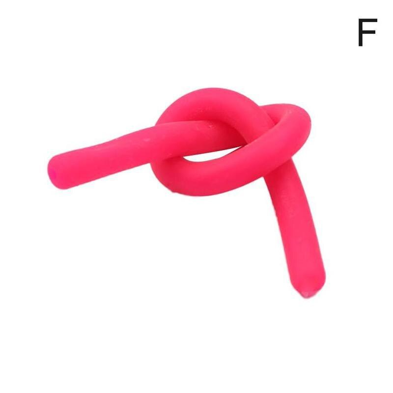 Children Adult TPR Rope Decompression Toy Luminous String Fidget Elastic Toys String Autism Vent Anti Stress Stretch Noodle C1A1: Nomal rose