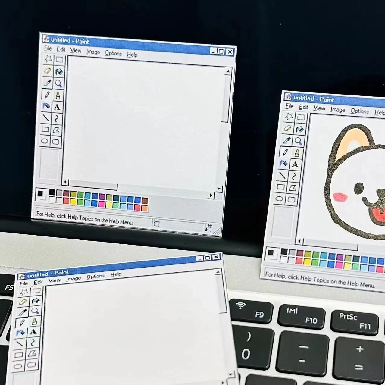50-pagina retro computer tekengereedschappen patroon notitieblok klassiek , minimalistisch kleurenschema back-to-school seizoen notitieblok