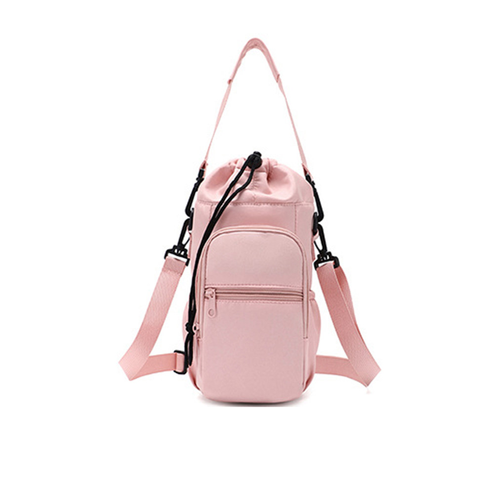 Water Bottle Holder with Strap, Insulation Water Bottle Carrier Bag with Phone Pocket, Water Bottle Sling Bag Crossbody: light yellow