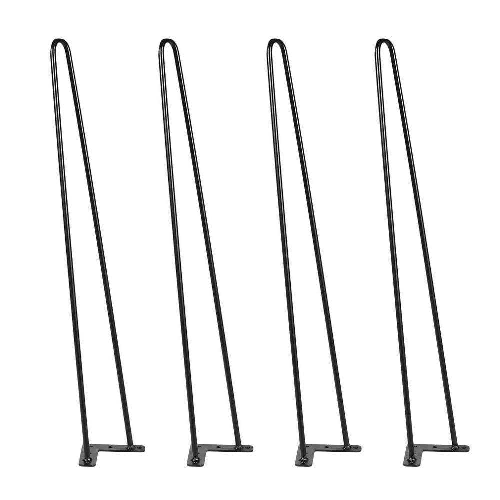 18/22/28 Inch Heavy Duty Angled Dining Table Desk Hairpin Legs Support Brackets DIY Tool Furniture Accessaries Black: Default Title