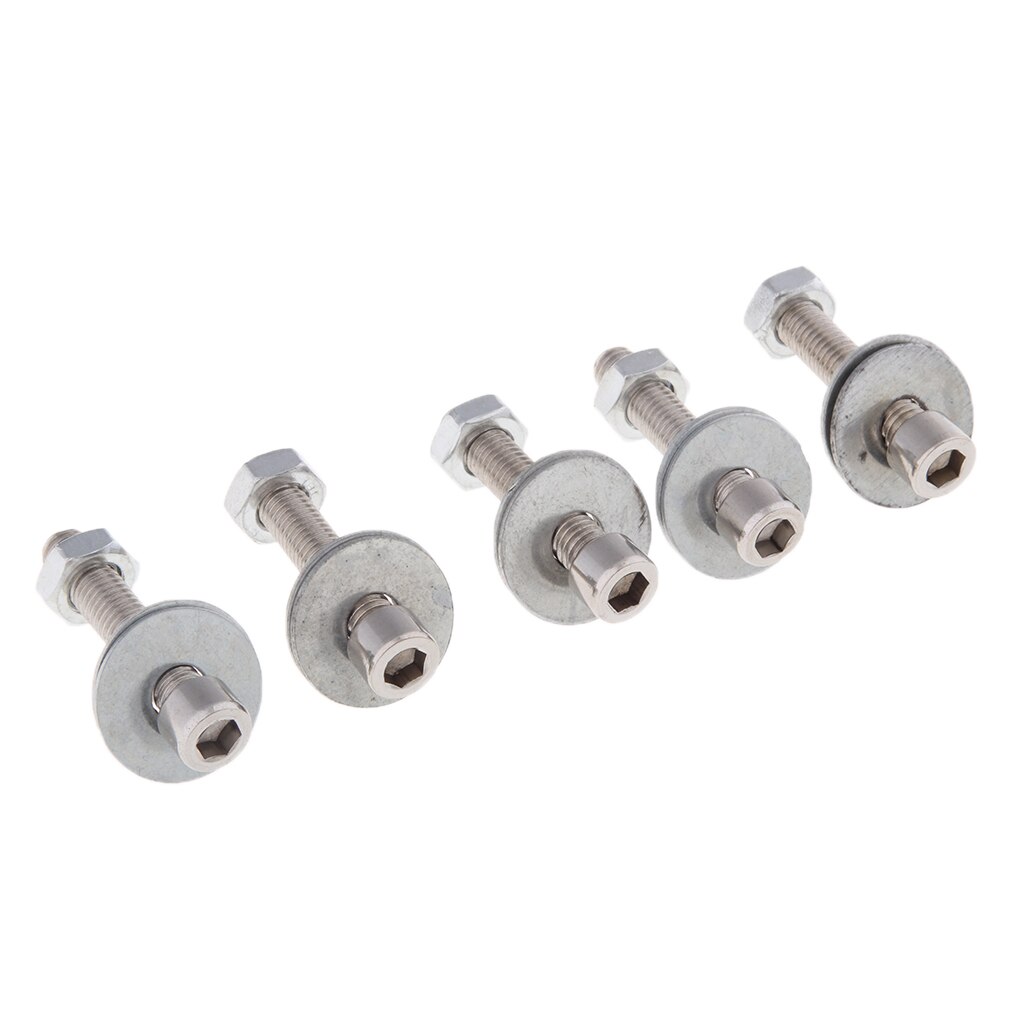 5x Universal Stainless Steel M6/6mm Button Head Socket Cap Screw Hex Nuts Washers Set