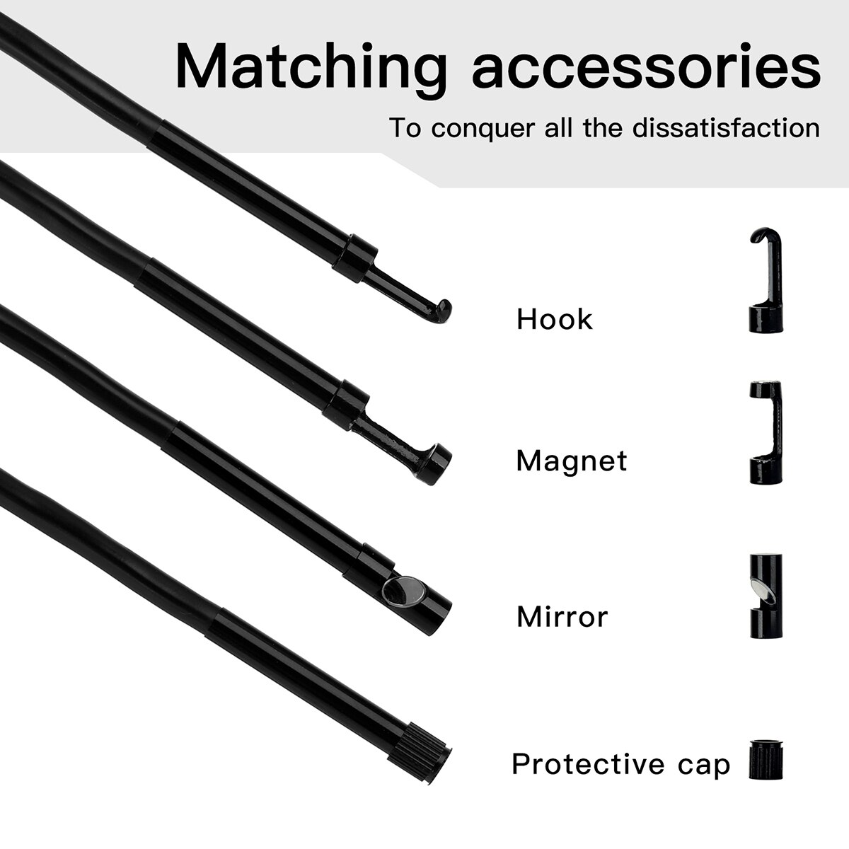 8mm 1080P WiFi Endoscope Camera Waterproof Wireless Check Camera Borescope Brightness Adjustable IP67 Waterproof