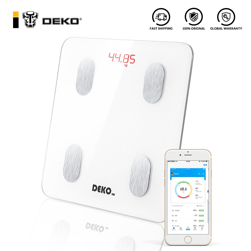 DEKO Digital Body Fat Scale Smart Bluetooth Weight Scale Health Monitor Weighing Scale For Body Weight