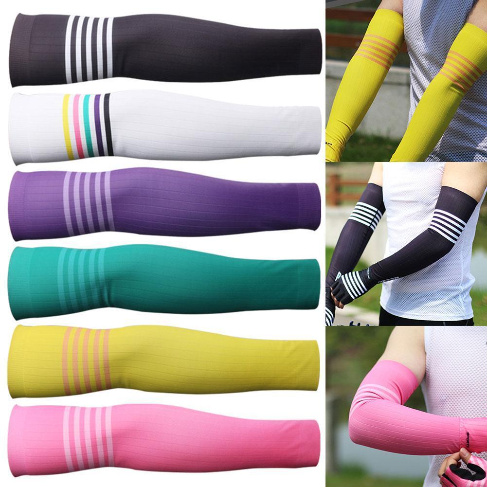 Radfahren Ärmel Reflektierende Sport Arm Kompression Basketball Radfahren Arm Wärmer Sommer Laufschuhe UV Volleyball Sonnencreme Bands
