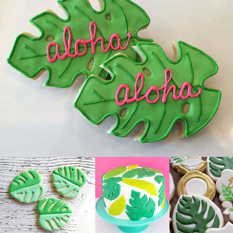 Moule à biscuits en forme d&#39;animaux, forêt, Jungle, tortue verte, feuille, tampon à cookies pour enfants, sauvage, fête d&#39;anniversaire, bricolage, décoration de gâteau